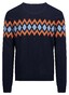 Fynch-Hatton O-Neck Merino Cashmere Jacquard Pullover Navy