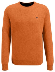 Fynch-Hatton O-Neck Merino Cashmere Pullover Burnt Orange