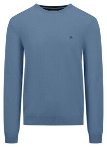 Fynch-Hatton O-Neck Merino Cashmere Pullover Cloud Blue