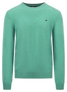 Fynch-Hatton O-Neck Merino Cashmere Pullover Grass Green