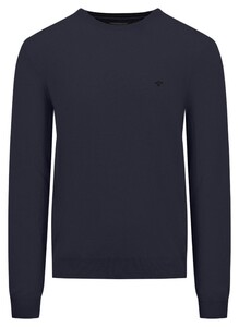 Fynch-Hatton O-Neck Merino Cashmere Trui Navy