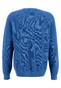 Fynch-Hatton O-Neck Raglan Uni Texture Knit Pullover Bright Ocean