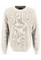 Fynch-Hatton O-Neck Raglan Uni Texture Knit Pullover Off White