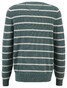 Fynch-Hatton O-Neck Stripes Merino Cashmere Pullover Sage Green