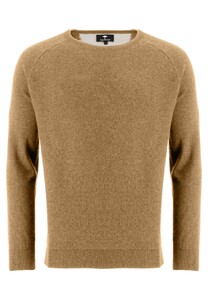 Fynch-Hatton O-Neck Structure Cashmere Pullover Camel