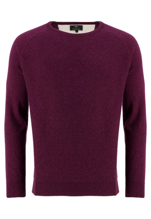 Fynch-Hatton O-Neck Structure Cashmere Pullover Winter Red