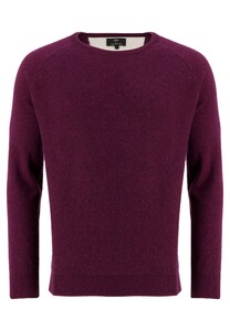 Fynch-Hatton O-Neck Structure Cashmere Trui Winter Red