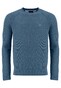 Fynch-Hatton O-Neck Structure Knit Trui Dolphin