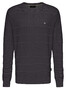 Fynch-Hatton O-Neck Structure Pullover Charcoal