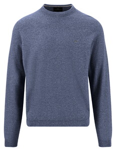 Fynch-Hatton O-Neck Subtle Faux-Uni Cotton Linnen Trui New Breeze