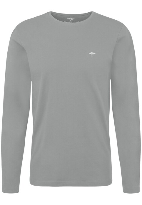 Fynch-Hatton O-Neck T-Shirt Long Sleeve Grijs Melange