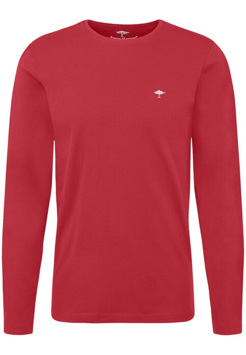 Fynch-Hatton O-Neck T-Shirt Long Sleeve Indian Red