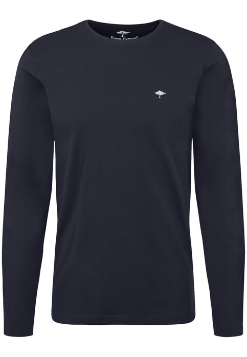 Fynch-Hatton O-Neck T-Shirt Long Sleeve Navy