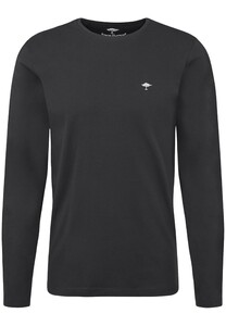 Fynch-Hatton O-Neck T-Shirt Long Sleeve T-Shirt Black