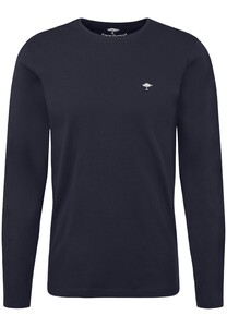 Fynch-Hatton O-Neck T-Shirt Long Sleeve T-Shirt Navy