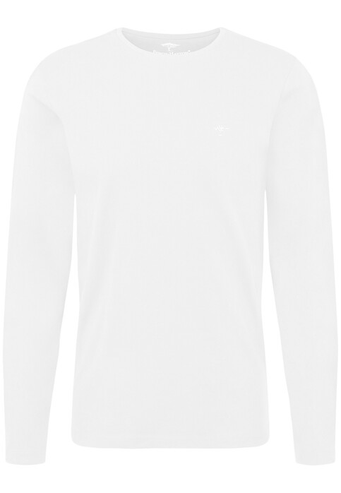 Fynch-Hatton O-Neck T-Shirt Long Sleeve White