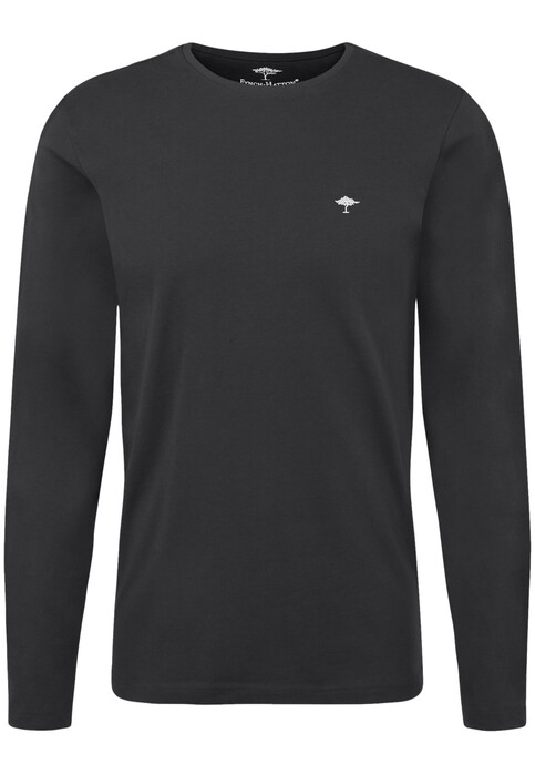 Fynch-Hatton O-Neck T-Shirt Long Sleeve Zwart