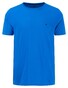 Fynch-Hatton O-Neck Uni Color Cotton T-Shirt Vibrant Blue