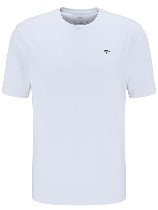 Fynch-Hatton O-Neck Uni Cotton T-Shirt Wit