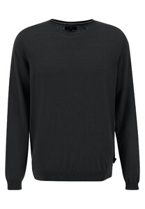 Fynch-Hatton O-Neck Uni Merino Pullover Black