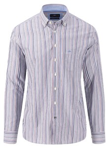 Fynch-Hatton Overall Multi Stripes Shirt Crystal Blue