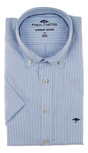 Fynch-Hatton Oxford Fine Stripe Shirt Light Blue