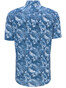 Fynch-Hatton Palm Leaf Button Down Shirt Blue