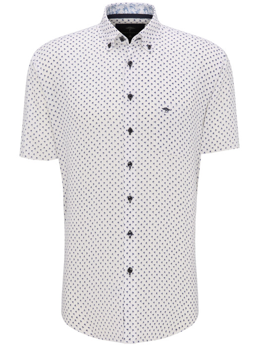 Fynch-Hatton Palmtree Cotton Linen Shirt White