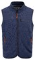 Fynch-Hatton Polar Fleece Uni Color Contrast Details Cardigan Navy