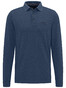 Fynch-Hatton Polo Longsleeve Melange Poloshirt Denim Blue