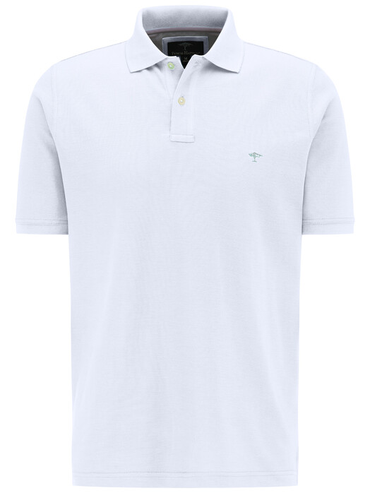 Fynch-Hatton Polo Uni Cotton Poloshirt White