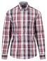 Fynch-Hatton Poplin Check Button Down Overhemd Ruby Red