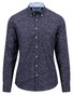 Fynch-Hatton Premium Allover Minimal Flower Pattern Overhemd Navy-Rood