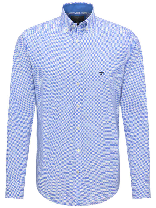 Fynch-Hatton Premium Combi Small Dots Shirt Blue