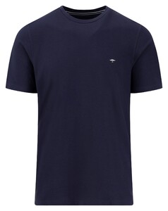Fynch-Hatton Premium Cotton O-Neck Uni Color T-Shirt Navy