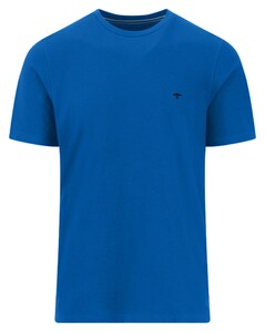 Fynch-Hatton Premium Cotton O-Neck Uni Color T-Shirt Strong Blue