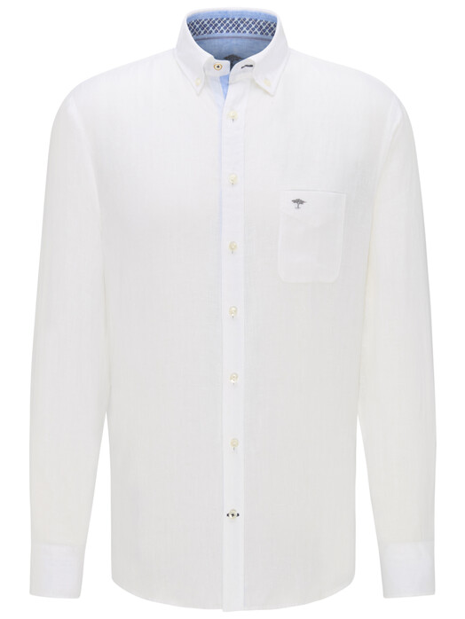 Fynch-Hatton Premium Linen Button Down Shirt White