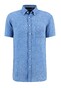 Fynch-Hatton Premium Linen Button Down Short Sleeve Shirt Bright Ocean