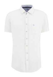 Fynch-Hatton Premium Linen Button Down Short Sleeve Shirt White