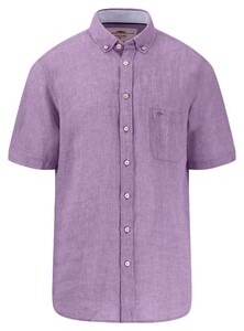 Fynch-Hatton Premium Linen Uni Color Button-Down Shirt Light Purple