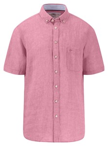 Fynch-Hatton Premium Linen Uni Color Button-Down Shirt Peony