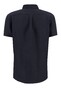 Fynch-Hatton Premium Linnen Button Down Short Sleeve Overhemd Navy