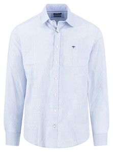 Fynch-Hatton Premium Mini Pattern Kent Overhemd Harbor Blue