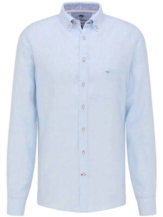 Fynch-Hatton Premium Modern Soft Linen Shirt Light Blue