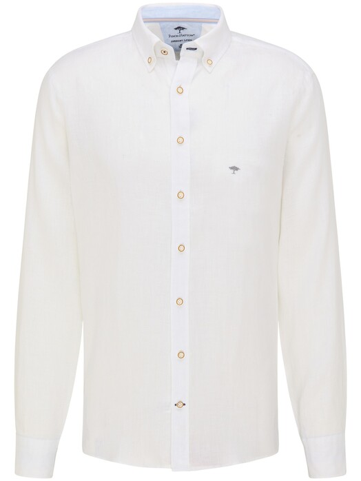 Fynch-Hatton Premium Modern Soft Linen Shirt White