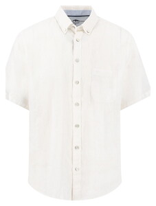 Fynch-Hatton Premium Short Sleeve Linen Button-Down Shirt White