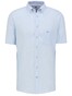 Fynch-Hatton Premium Soft Linnen Short Sleeve Overhemd Licht Blauw
