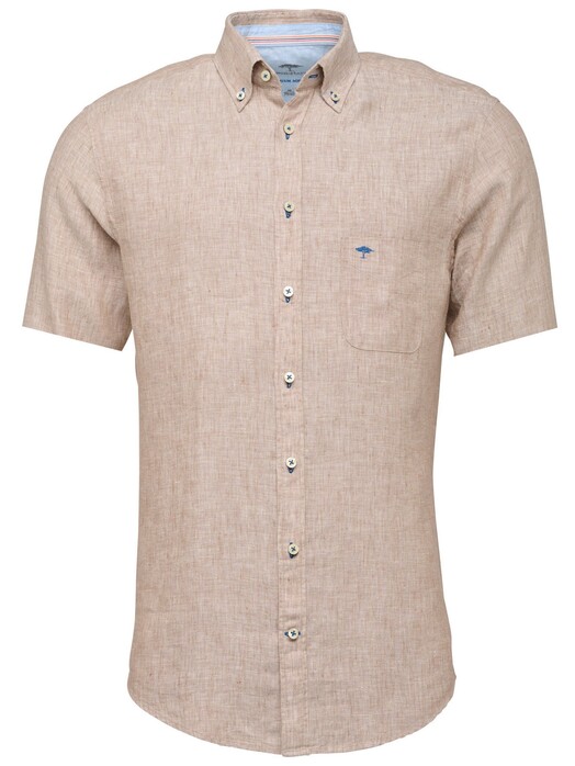 Fynch-Hatton Premium Uni Linen Button Down Shirt Nature