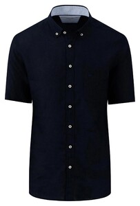 Fynch-Hatton Pure Linen Button Down Shirt Navy