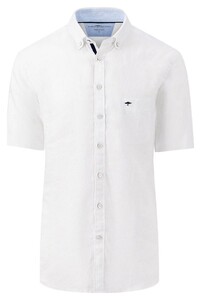 Fynch-Hatton Pure Linen Button Down Shirt White